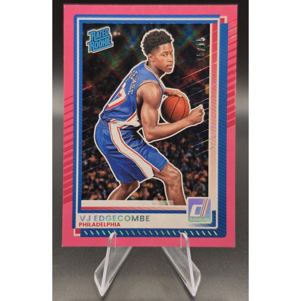 2025-26 Donruss VJ Edgecombe #1 Rookie Pink Future Frame 15/15  BOOKEND RC 76ers